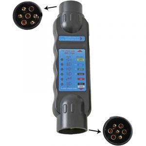 12V Testeur Prise Remorque 7 Broches Male-Testeur Prise Remorque Feux Circuit De C&acirc;blage Outils Diagnostic-Convient Remorque Camion RV Voiture