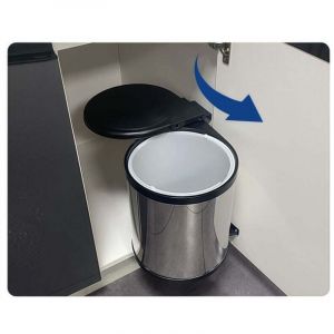 Poubelle encastrable pivotante, 14 L,Poubelle sous &eacute;vier pivotante