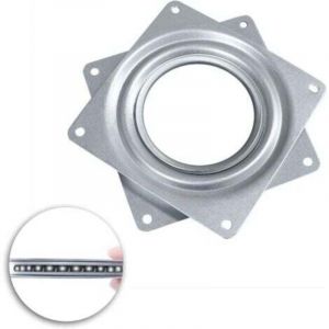 Dpzo - Plaque Pivotante &agrave; Roulement Carr&eacute;, 1 Pcs Plateau Tournant Carr&eacute; Plaque Pivotante Rotation &agrave; 360 Degr&eacute;s Plateau Tournant Roulement &agrave; Billes