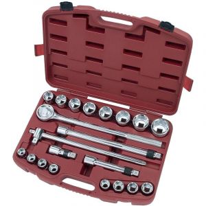 Coffret de douilles, cliquet et accessoires 21 outils 3/4 Kraftwerk