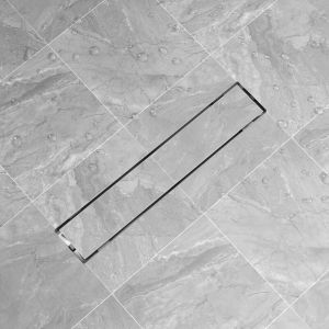 Design In - Drain de douche linéaire Caniveau de douche - 630 x 140 mm Acier inoxydable BV262585