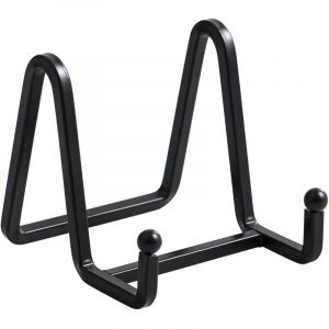 Chevalet porte-assiettes - Support d&eacute;coratif en m&eacute;tal de 7,6 cm (3 pouces) - Porte-photos de table - Pr&eacute;sentoir en fer pour plaques, livres de