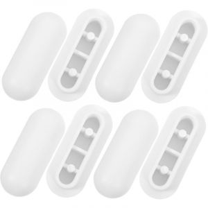 Sollbry - Lot de 8 Tampon Universel pour Siège de Toilette Universel Chocs Kit de Tampon Abattant wc Plastique Toilette Pare-chocs Remplacement