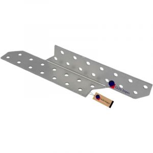 Connecteurs pour poutres en bois &ndash; Ancrages de chevrons galvanis&eacute;s &agrave; chaud 35 x 210 mm L &ndash; &Eacute;querre fixation charpente gauche &ndash; Support poteau bois