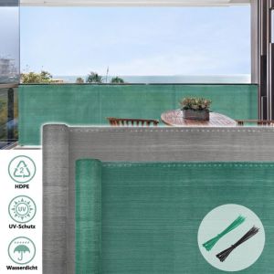 Vingo - swanew Brise vue renforcé 1.8 x 20 m Brise vue Pour Balcon hdpe barrière maille pare brise Gris