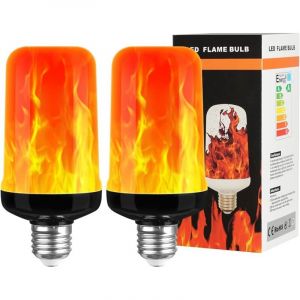 Ampoule &agrave; Flamme LED, 3W E27 Ampoule &agrave; Effet de Flamme, 1400K, 3 Modes D'&eacute;clairage, Lampes D'ambiance D&eacute;coratives pour Maison, Jardin, Bar,