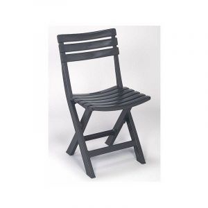 Chaise de jardin pliante birki gris anthracite - progarden