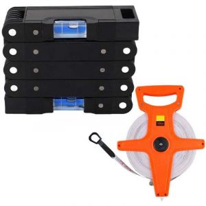 R&egrave;gle Niveau Pliable Alliage Aluminium 4 Bulles Multifonction Multi Angle Outil Mesure Pr&eacute;cise Ruban M&egrave;tre 100M