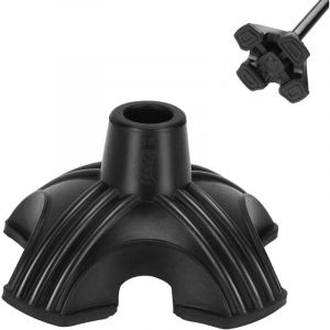 Ccykxa - Pointes de Canne, 19 mm Embout de Canne de Remplacement en Caoutchouc, Antidérapant, à 4 Supports, pour Canne de Marche, Béquille, Canne