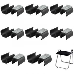 16 Patins pour chaises cantilever, Patins en feutre pour chaises pivotantes, Patins pour meubles 24-25 mm, Protections de sol, Patins &agrave; pince pour