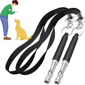 Sollbry - 2 Paquets De Sifflet Chien, Sifflet pour Chien pour Le Rappel, Sifflet Ultrason Chien Anti Aboiement, RéGlable Sifflet Ultrason Chien, avec