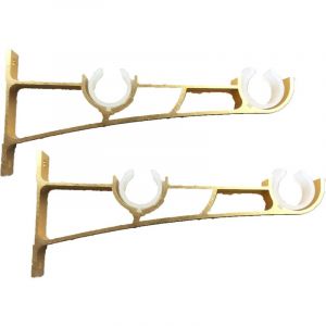 2pièces Tringle à Rideau En Métal Robuste, Support De Tringle à Rideaux, Double Tringle à Rideau Pole Holder, Support Rideau, Support De Tringle à
