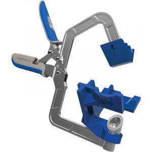 Serre-joint d'angle 90° pour bois, Automaxx - technologie d'adaptation automatique au matériau, serre-joint à une main sur acier
