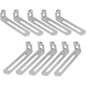 Lntyq - 10 Pièces Équerre De Fixation,Équerres De Fixation En Forme De l Meubles Equerre Metal Support 7.25x2.4x1.5 Cm En Coin Réglable à 90 Degrés