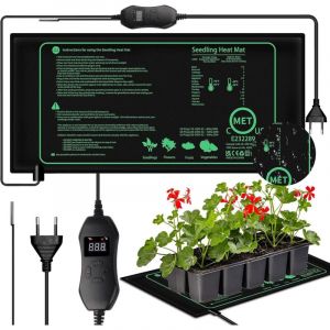 Tapis Chauffant Pour Plantes, 50W Tapis Chauffant Pour Semis, Tapis Chauffant Imperm&eacute;able, Tapis Chauffant Avec Thermostat, Couverture Chauffante