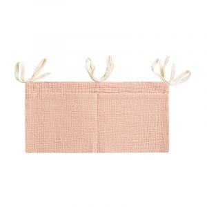 1 Pièces Suspendu Organisateur de Couches (Rose)，rangement suspendu lit bebe，organisateur lit bebe, Organiseur de lit suspendu pour bébé，pour lit