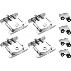 4 Pi&egrave;ces Roulette Porte Coulissante Placard, Kit Porte Coulissante Pour Armoires Placard, Porte Placard Coulissante Galvanis&eacute; Anticorrosion Pour