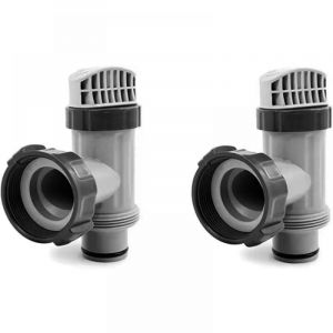 Cyslmuk - Lot de 2 accessoires de piscine - Valves à piston pour piscine Intex - Vanne d'arrêt - 28635EG 28633EG et tuyau de piscine - Pièces de