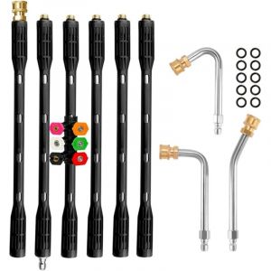 Tige d'extension de nettoyeur haute pression, 4000 PSI pour nettoyeur haute pression, t&eacute;lescopique, lance de rechange, outils de nettoyage pour le