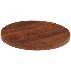 Dessus de table-Plateau de Table de Remplacement &Oslash; 40x2,5 cm rond bois massif de r&eacute;cup&eacute;ration 722505