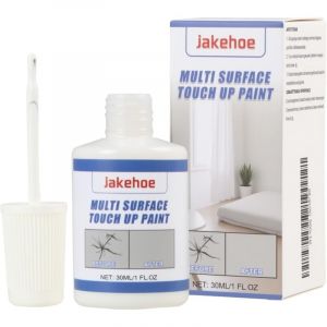 Peinture Blanche de R&eacute;paration Emaille 30 ml &ndash; Stylo de Retouche Blanc pour &Eacute;mail, Carrelage, C&eacute;ramique, M&eacute;tal, Lavabo et Murs, Id&eacute;al pour R&eacute;parer