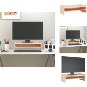 Support pour moniteur 50x24x16 cm Bois de pin solide - Support Ordinateur - Support Ecran - Support Monitor - Stand Pc - Meuble Informatique