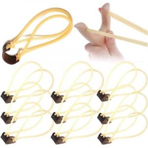 Lot de 10 Lance-Pierre Bandes en Caoutchouc Chasse Catapultes Bandes en Caoutchouc pour Remplacement pour Lance-Pierre d'ext&eacute;rieur en Bois