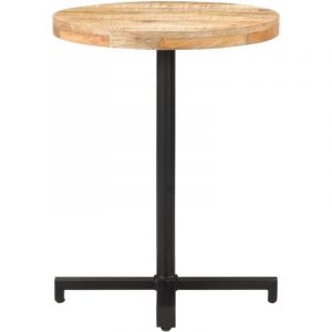 Table de bistro，Table de Cuisine，Table Haute Ronde &Oslash;60x75 cm Bois de manguier brut CFW795163