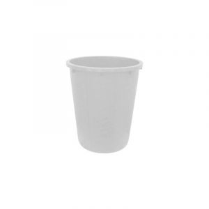 Poubelle en PVC 75 litres cm 44x63 h empilable sans couvercle couleur blanche usage agricole