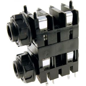 Jack 6.35 mm embase femelle horizontale Cliff FCR1120 Nombre de pôles: 2 mono noir 1 pc(s) D73673