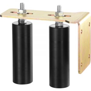 VEVOR Kit Portail Coulissant, Quincaillerie Porte Roulante avec Support Forme L, Rouleau de Guidage de Portail Coulissant Robuste Reglable Universel,