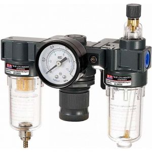 Filtre Air R&eacute;gulateur,S&eacute;parateur Eau Compresseur,S&eacute;parateur Eau Huile Filtre,Regulateur de Pression D'air 1/4 Detendeur Compresseur avec La Mesure de