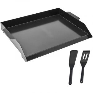 Mophorn - Plaque de cuisson en acier au carbone, plaque de four rectangulaire universelle à surface plane, 502 x 370 mm, ustensile de cuisine