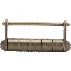 Cadenas à code antique verrou de mot de passe de style chinois vintage pour boîtes en bois antiques, boîtes à bijoux