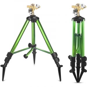 Tonysa - Arroseur sur Trépied,Arroseur Oscillant,Pistolet arrosage Jardin,Arroseur de Jardin sur trépied télescopique en Laiton,Rotatifs Automatiques