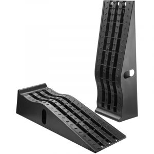 Mophorn Rampe de voiture, lot de 2, rampe d'acc&egrave;s portable &agrave; profil haut, capacit&eacute; de charge de 5897 kg, hauteur de levage de 155 mm, id&eacute;ale pour