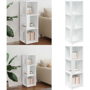 Armoire d'angle Blanc 33x33x100 cm Bois d'ingénierie - Meuble D'angle - Armoire D'angle - Rangement Mural - Meuble Blanc - Étagère D'angle - Home &
