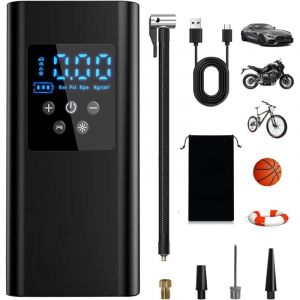 Gonfleur de pneu portable pour voiture,gonfleur de pneu de voiture Pompe &agrave; pneu &eacute;lectrique pour voiture Pompe &agrave; air rapide pour pneus de voiture,