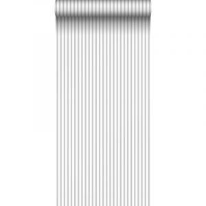 Sanders&sanders - papier peint &agrave; rayures gris et blanc