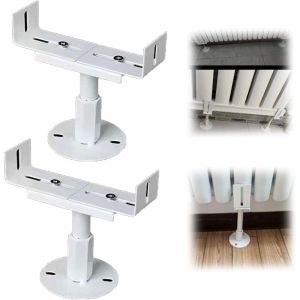 Lot de 2 Supports de radiateur en Aluminium, Pied radiateur Fonte,r&eacute;sistance au Brouillard salin, Support de radiateur pour la Maison, Support