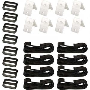 Lot de 8 sangles universelles pour bâche de piscine creusée, attaches pour chariot de transport de piscine, sangles de serrage pour bâche de piscine,