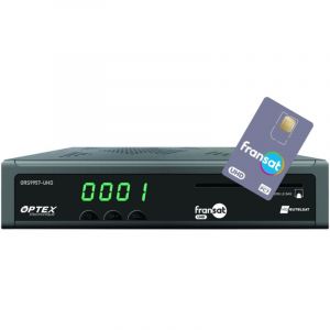 OPTEX Décodeur Satellite Fransat UHD 4K + Carte incluse