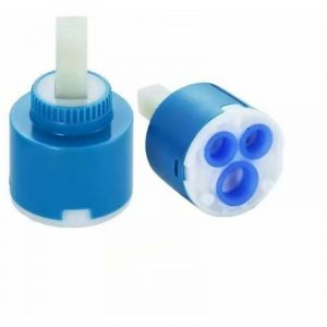 Cartouche Mitigeur en C&eacute;ramique Cartouche Robinet Mitigeur Cartouche C&eacute;ramique pour Mitigeur de Salle de bain ou de Cusine(Bleu 2 Pi&egrave;ces 40mm)LO-Ron