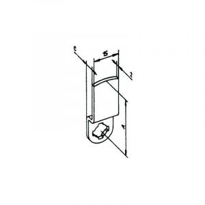 Ronis - Came coudée pour serrure batteuse 900 / 2800 / 8800-01 Argent 22 mm x 2 mm