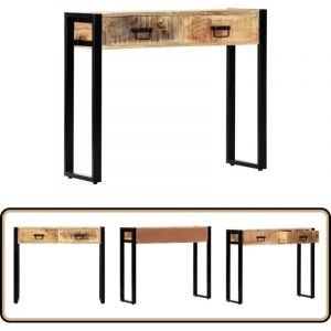 Vidaxl - Table console 90 x 30 x 75 cm Bois de manguier massif - Table Basse Industrielle - Table Console Bois - Table D'appoint Rustique - Mobilier