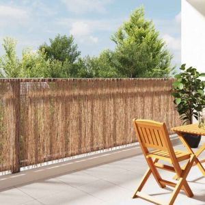 Torana - Clôture en brande Marron 600 x 125 cm Bois de brosse