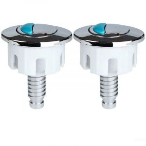 Lot de 2 boutons poussoirs de rechange pour chasse d'eau de toilettes, double bouton poussoir pour &eacute;conomie d'eau, syst&egrave;me de chasse d'eau de