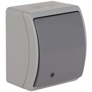 Interrupteur permutateur étanche gris graphite IP44 KOALA