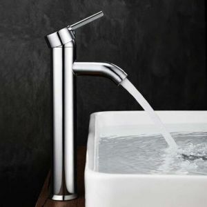 Jormftte - Robinet Salle de Bain Haut, Robinet Haut pour Vasque en Laiton, Monocommande Mitigeur Lavabo Robinet Vasque &agrave; Poser, Chaude et Froide