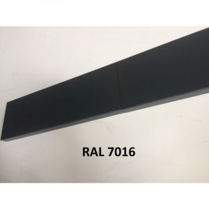 Bande de Rive Aluminium Gris Anthracite RAL 7016 (1 pli, retour 30 mm, ep 1mm) Hauteur : 120 mm